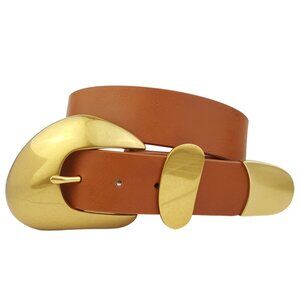 Vintage Brass Statement Buckle set belt